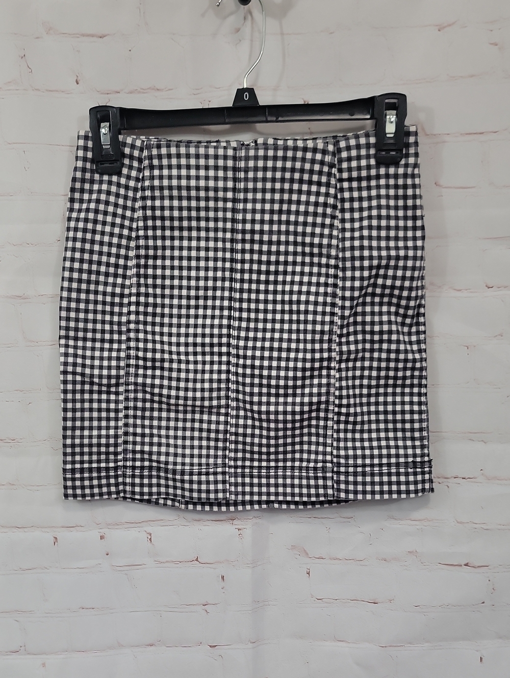 Jolt Black and White Gingham Mini Skirt